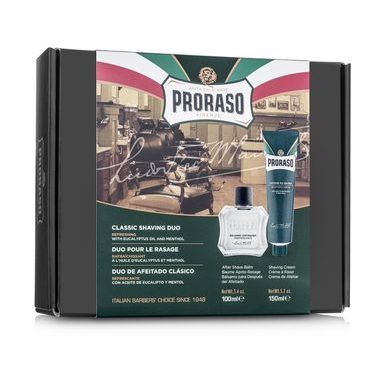 Frissítő krém és aftershave ajándékcsomag Proraso Green - eukalyptus