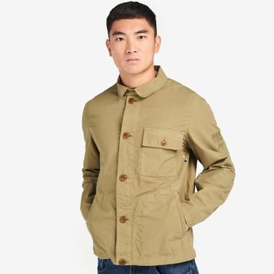 Barbour viaszolt pamut kapucni — Olive