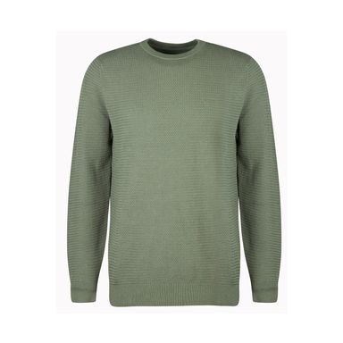 Pamut pulóver Barbour Fleming Knitted Crew Neck Jumper - Agave Green