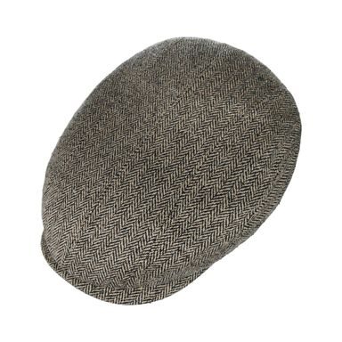 Stetson Herringbone Kent Wool Cap — Brown