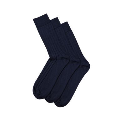 Charles Tyrwhitt Merino Wool Blend 3-pack Socks — Navy