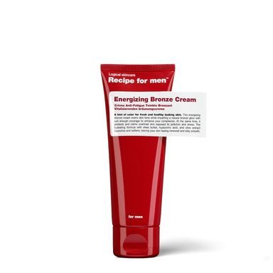 Színezett hidratáló krém arcra Recipe for Men Energizing Bronze Cream (75 ml)