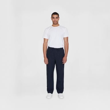 forét Calm Seersucker Pants — Navy