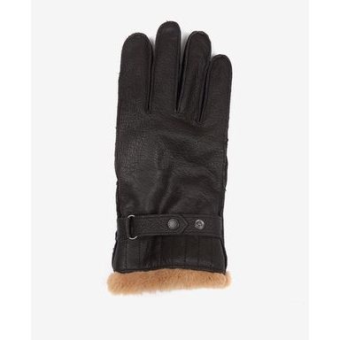 Barbour Leather Utility Gloves — Brown