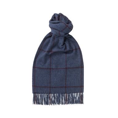 Joshua Ellis Traditional Check Cashmere Scarf