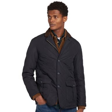 Barbour Quilted Lutz steppelt kabát — Navy