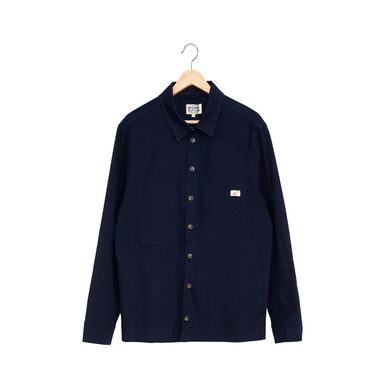 Gabardine Shirt — Navy