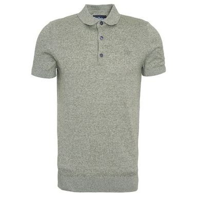 KnowledgeCotton Apparel Two-toned Knitted Polo Shirt — Mist Yellow