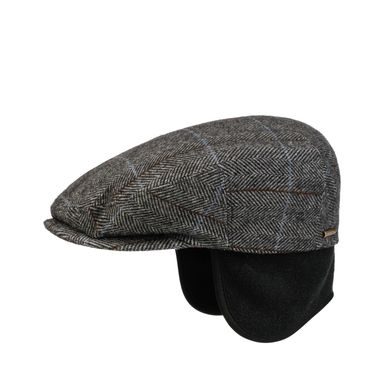 Stetson Herringbone Kent Wool Cap — Grey