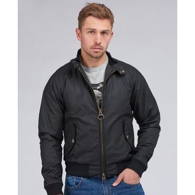 Barbour Emble Wax Jacket — Classic Black