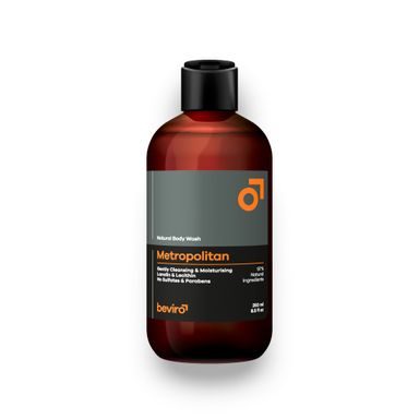 Természetes tusfürdő Beviro Natural Body Wash Metropolitan (250 ml)