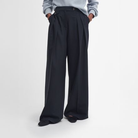 Barbour Francis Wide Leg Trousers — Black