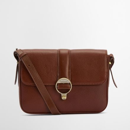 Barbour Rosa Leather Crossbody Bag — Brown