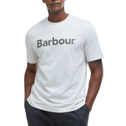 Barbour Logo Relaxed T-Shirt — Antique White