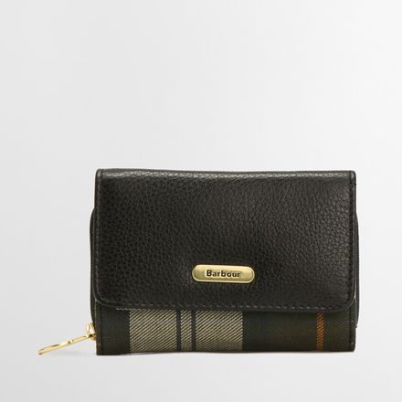 Barbour Rosa Leather French Purse — Black