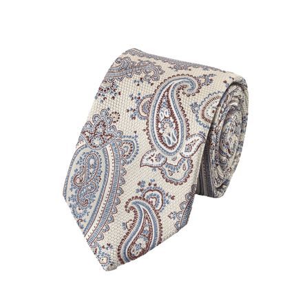 Charles Tyrwhitt Paisley Silk Tie — Cream