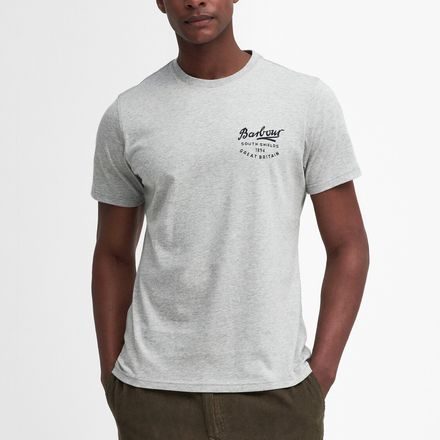 Barbour Script Graphic T-Shirt — Grey Marl
