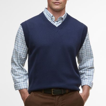 Barbour Kelson Knitted Vest — Navy