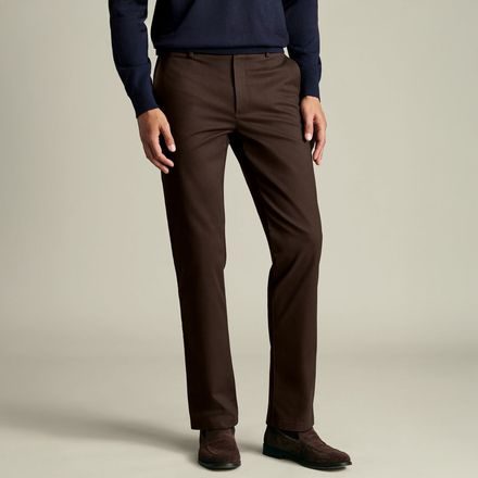 Charles Tyrwhitt Ultimate Non-Iron Chinos — Chocolate Brown