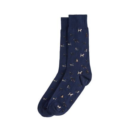 Barbour Mavin Socks — Navy/Dog