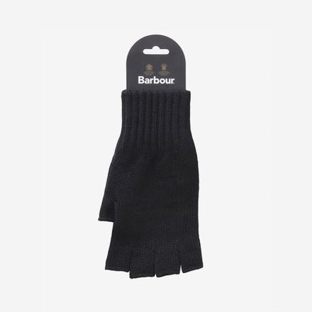 Barbour Fingerless Gloves — Black