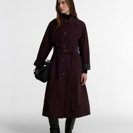 Barbour Antonella Showerproof Trench Coat — Fig
