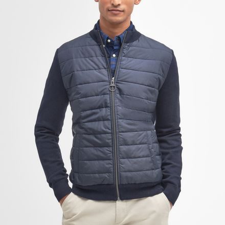 Barbour Carn Baffle Zip Through Jumper — Navy
