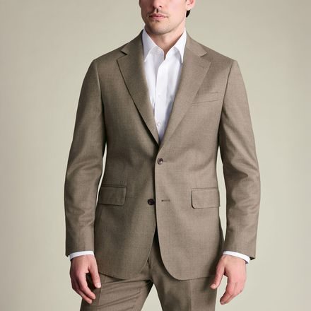 Charles Tyrwhitt Italian Flannel Suit Jacket — Taupe