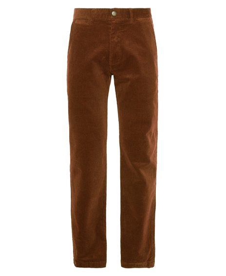 Barbour Stretch Cord Tailored Trousers — Dark Honey