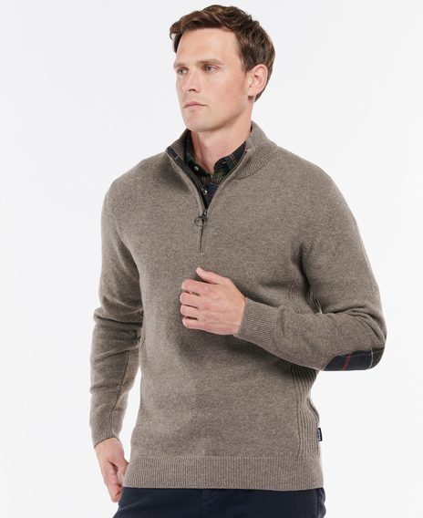 Barbour Holden Half Zip Sweater — Military Marl