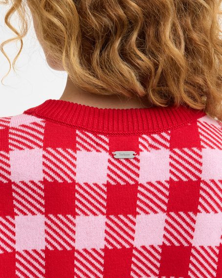 Barbour Esther Gingham Crew Neck Jumper