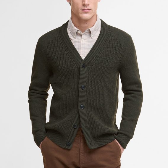 Barbour Mainland Cardigan — Olive