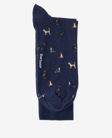 Barbour Mavin Socks — Navy/Dog