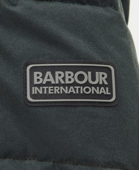 Barbour International Dowanside Wax Parka Jacket — Sage