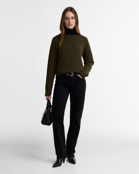 Barbour Penwood Cashmere Knitted Jumper — Olive