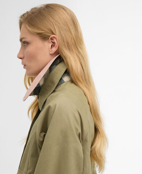 Barbour Cropped Beadnell Casual Jacket — Bleached Olive