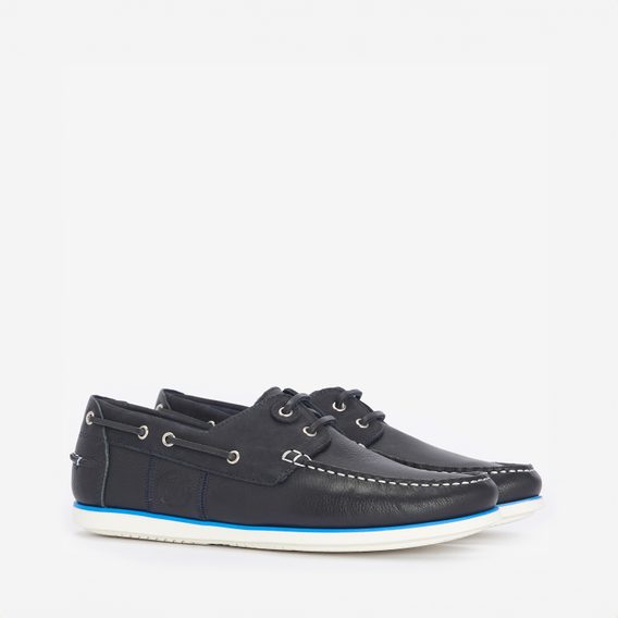 Barbour Wake Boat Shoes — Navy