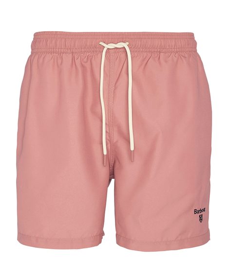 Barbour Logo Swim Shorts — Pink Clay