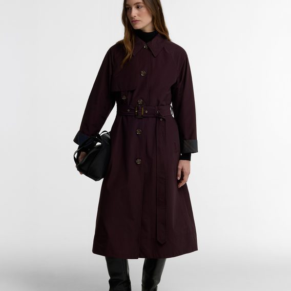 Barbour Antonella Showerproof Trench Coat — Fig