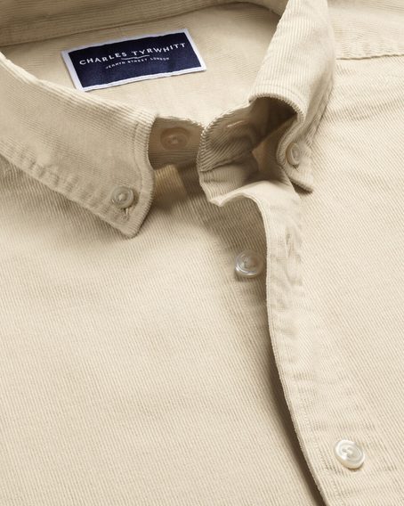 Charles Tyrwhitt Corduroy Shirt — Cream