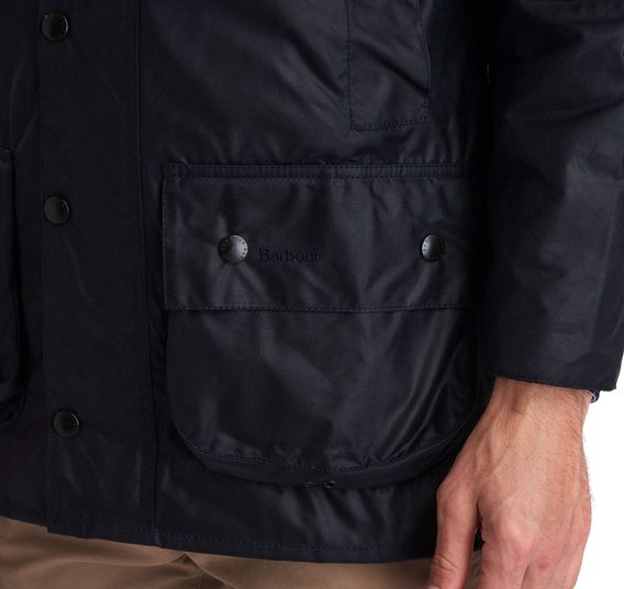 Barbour Beaufort Wax Jacket — Navy