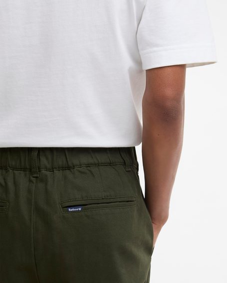 Barbour Washed Relaxed Fit Cargo Trousers — Sage