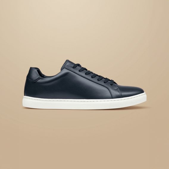 Charles Tyrwhitt Leather Sneakers — Navy