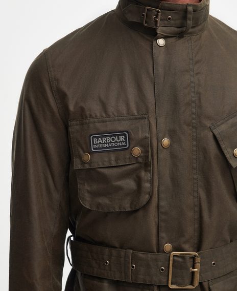 Barbout International Tourer Slim Wax Jacket — Sage