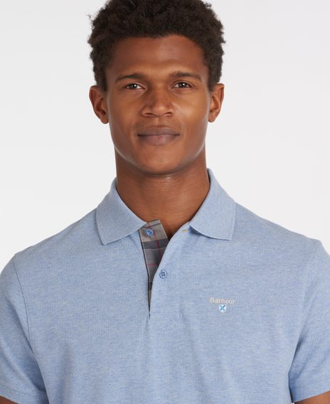 Barbour Tartan Pique Polo Shirt — Battleship