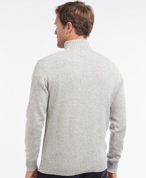 Barbour Essential Lambswool Half Zip Sweater — Grey