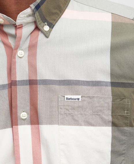 Barbour Harris Tailored Shirt — Olive Tartan