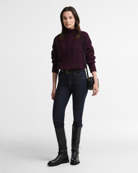 Barbour Agatha Wool Cable Knit Rollneck Jumper