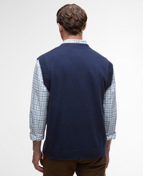 Barbour Kelson Knitted Vest — Navy