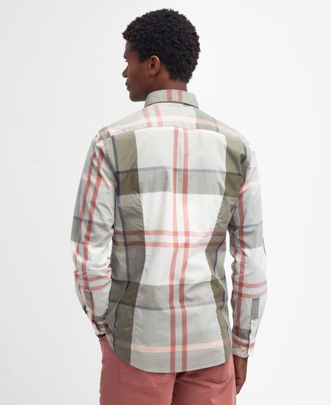 Barbour Harris Tailored Shirt — Olive Tartan